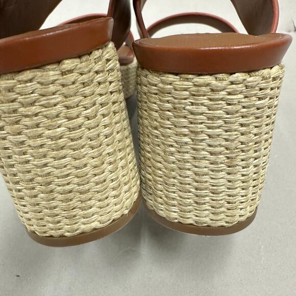 Aerosoles Camera Gingerbread‎ Combo Leather Slingback Platform Sandal Size 9 - Picture 7 of 16